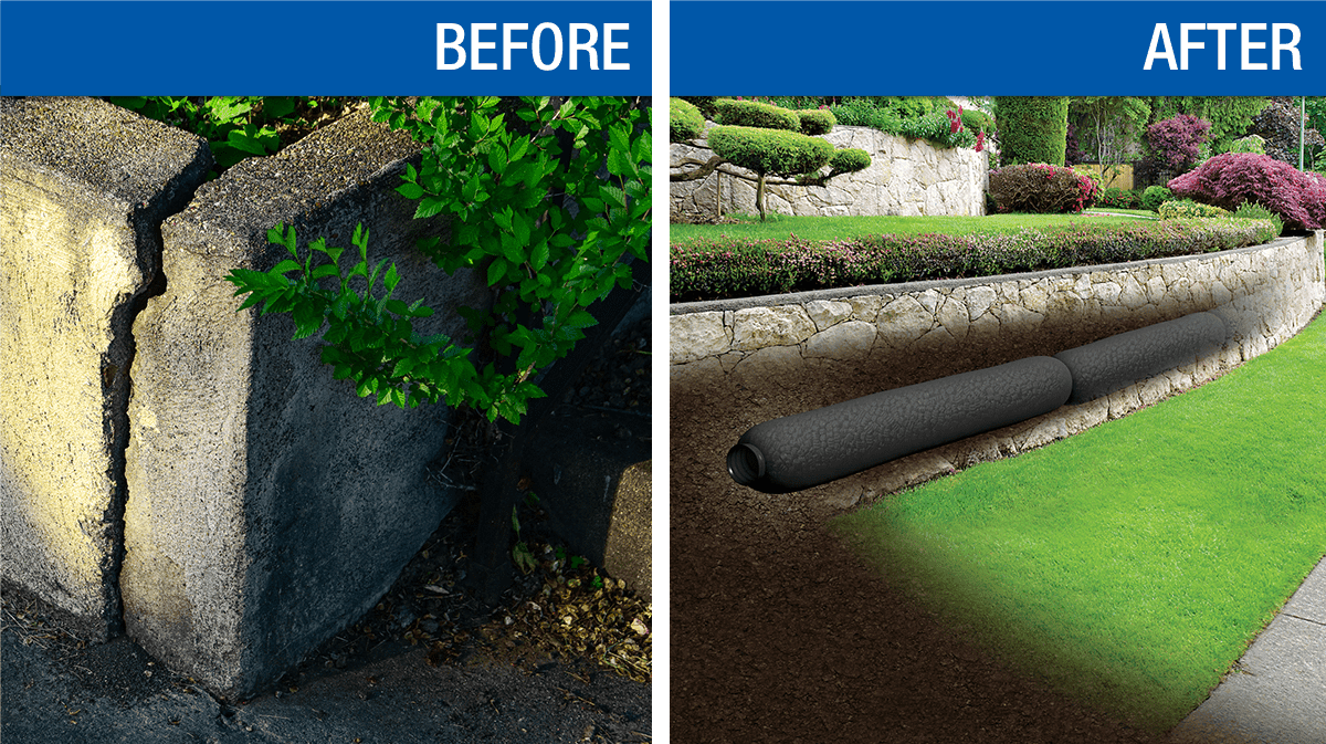 Before and After French Drains