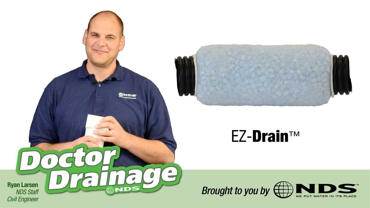 Dr. Drainage presents an overview of NDS' french drain alternative EZ Drain. EZ Drain is a gravel free french drain alternative that is easy to install with any drainage system. Its' purpose is to re-direct water away from your foundation to prevent mold, mildew and termites from destroying your home.