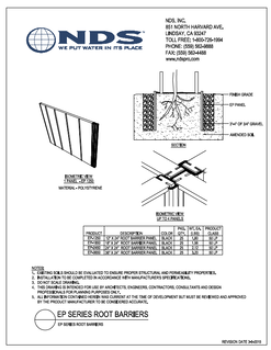 NDS Root Barrier Products Installation Detail