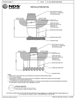 NDS Sewer and Drain Drainage Fittings Installation Detail