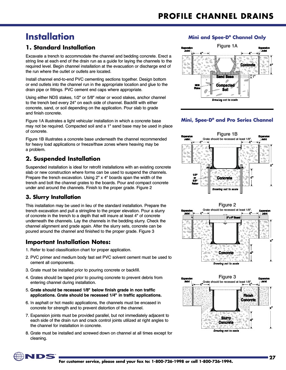 NDS Profile Channel Drains Installation Manual