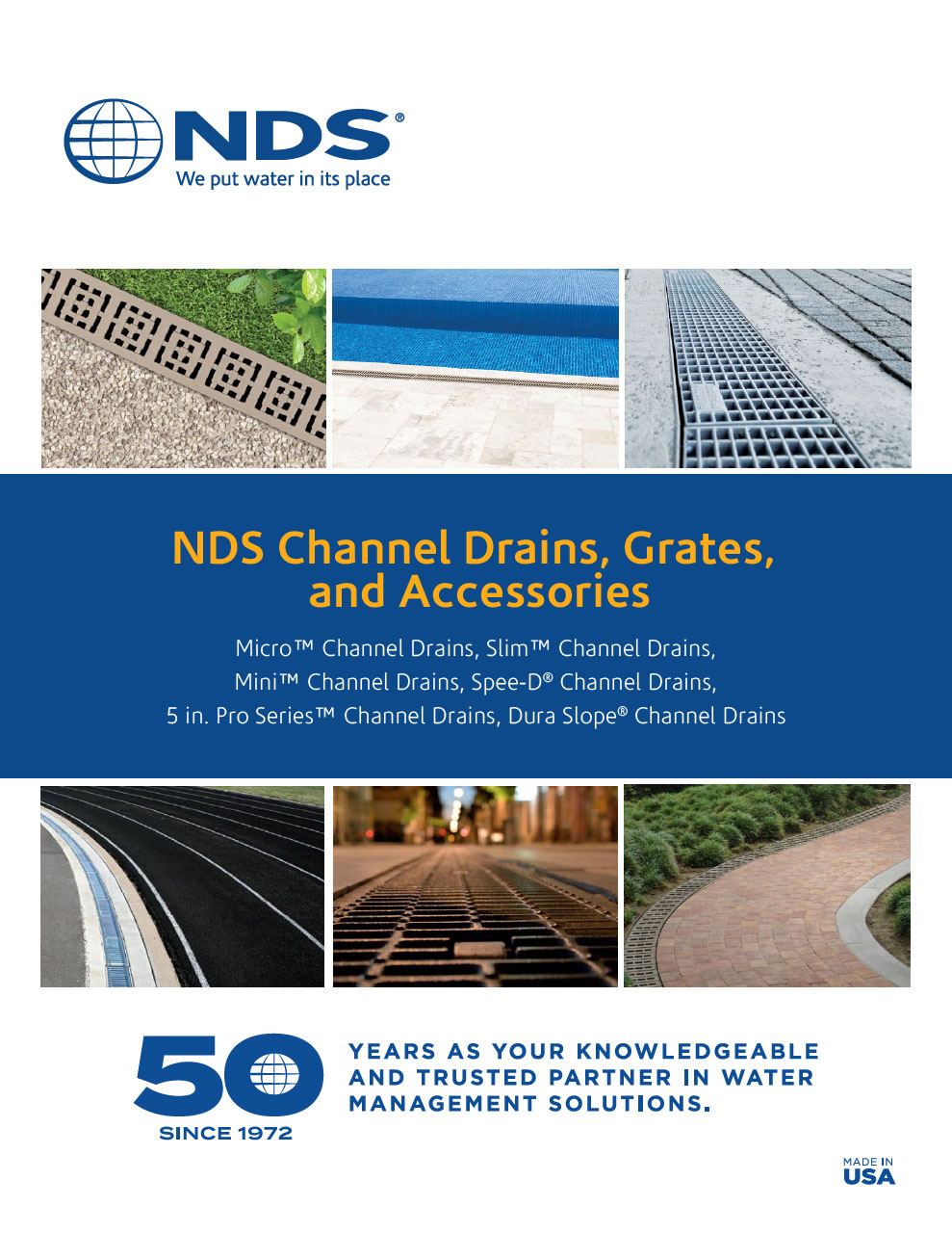 NDS Channel Drains, Grates, & Accesories for Hardscape Drainage