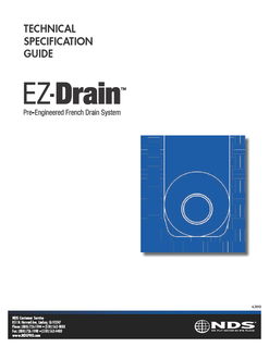 NDS EZ-Drain™ Gravel-Free French Drain System Tech Spec